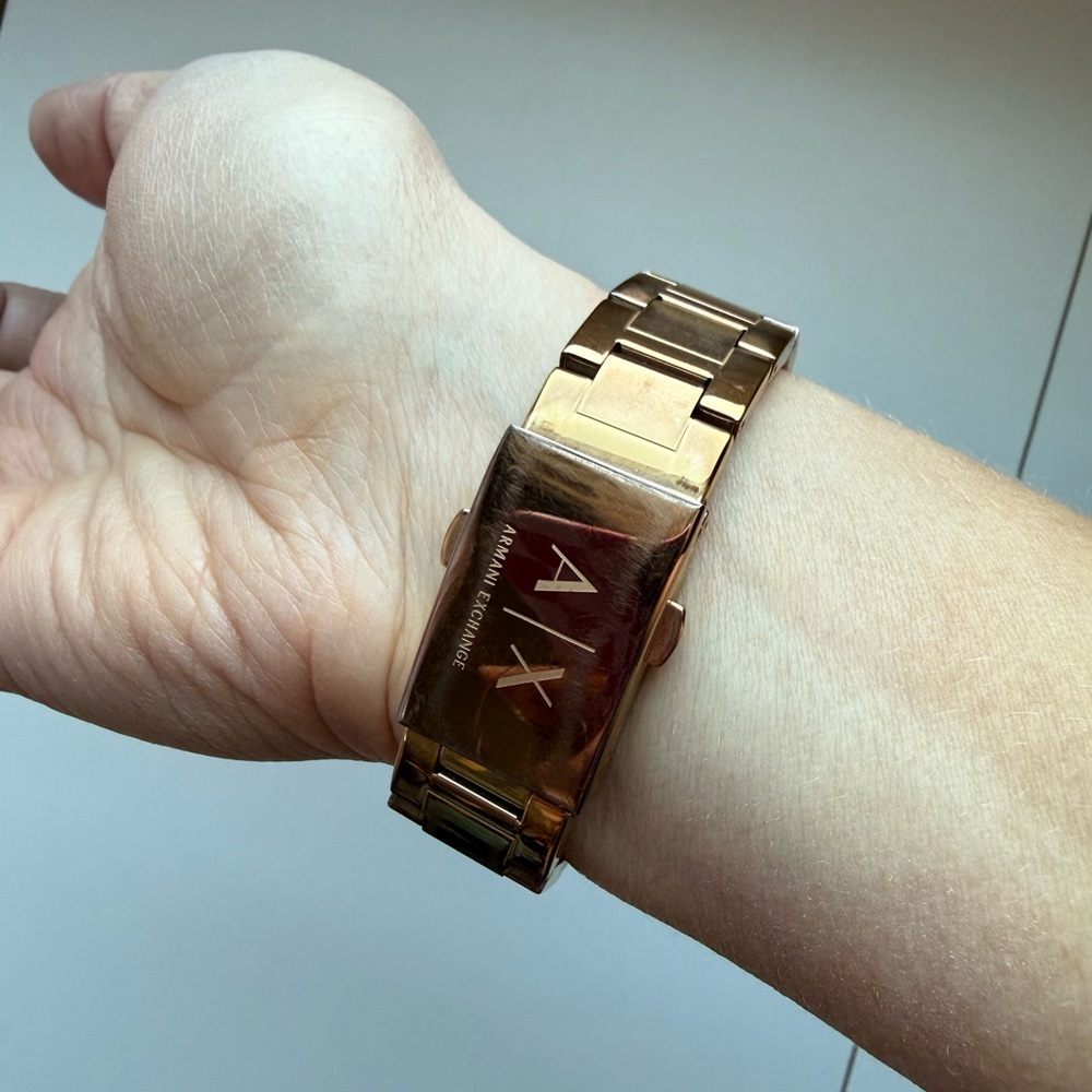 Armani Exchange Rose Gold Chronograph Watch - Picture 5 of 11